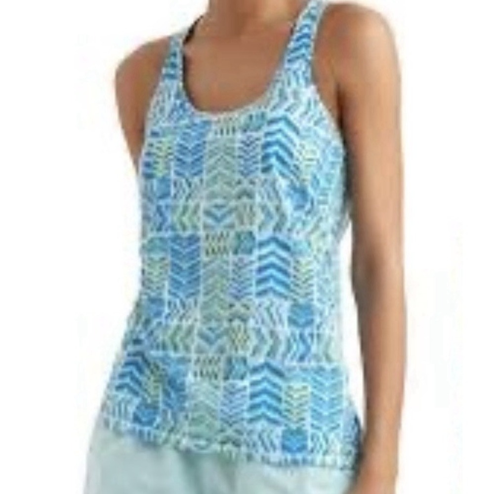 Vineyard Vines Women's Size XXS Performance Tank Top Geo Whale Tail Racerback